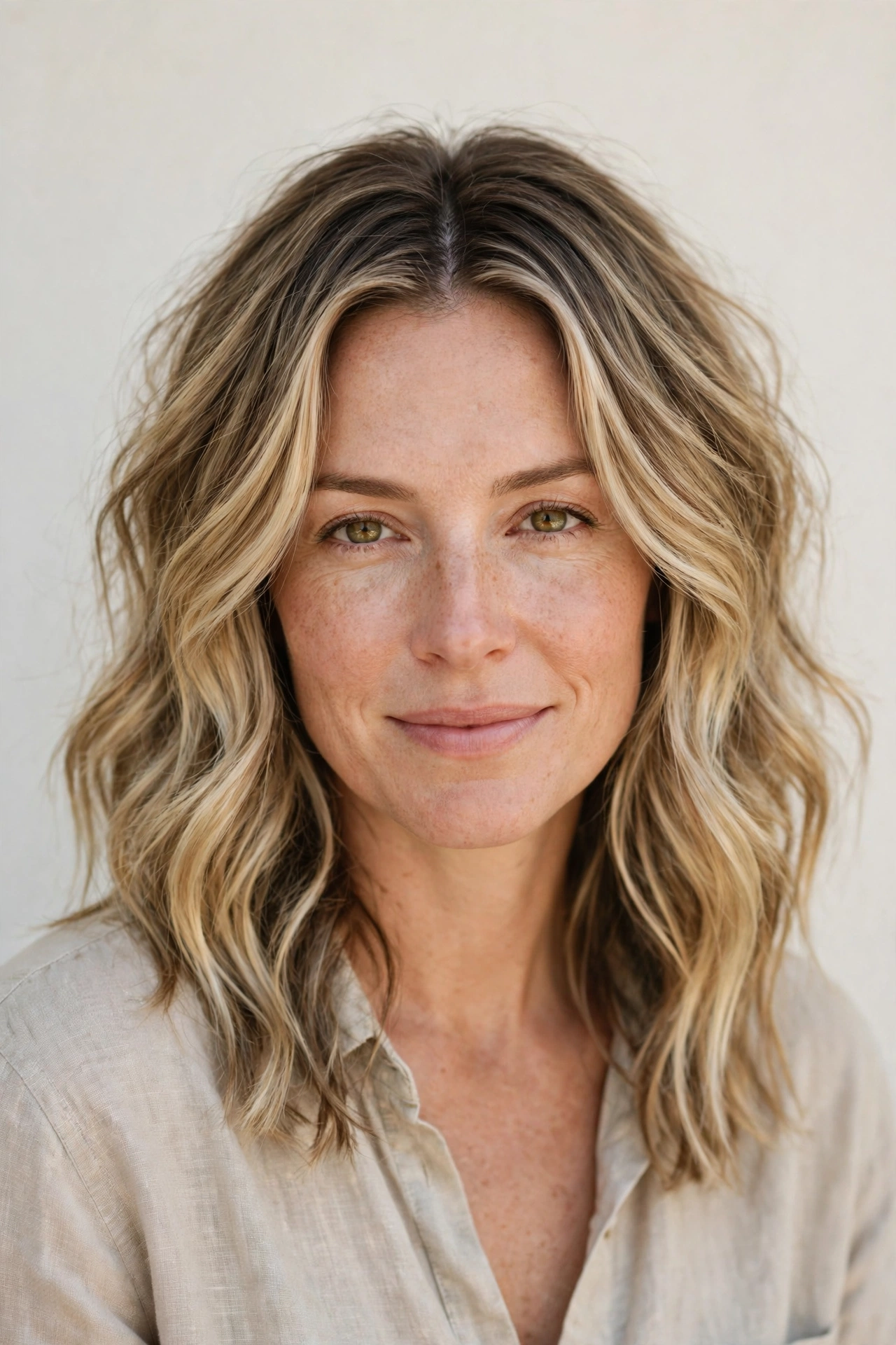 Dark Blonde Air Dry Textured Waves