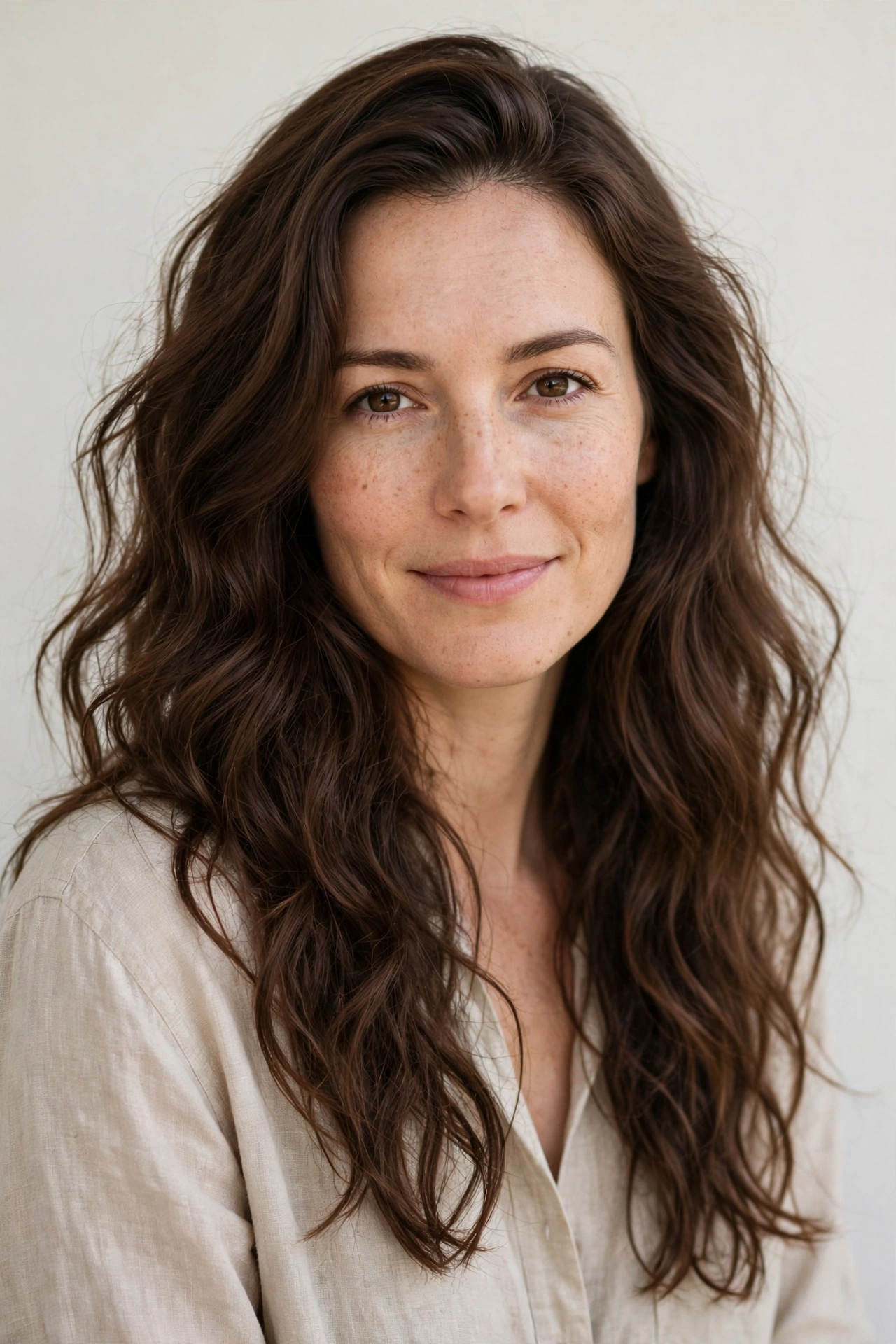 Chocolate Brown Air Dry Bouncy Waves