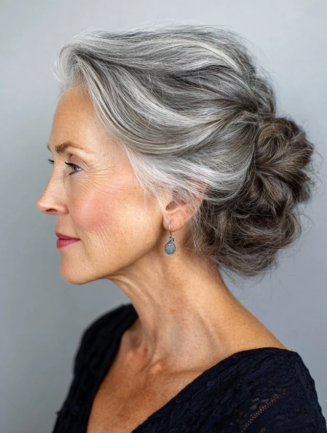18 Low Winter Chignon Hairstyles for Women Over 70 That Are Easy to Pin - Idea 7
