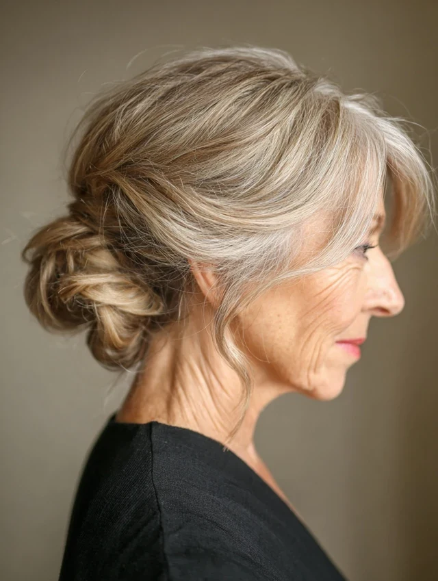 18 Low Winter Chignon Hairstyles for Women Over 70 That Are Easy to Pin - Idea 10