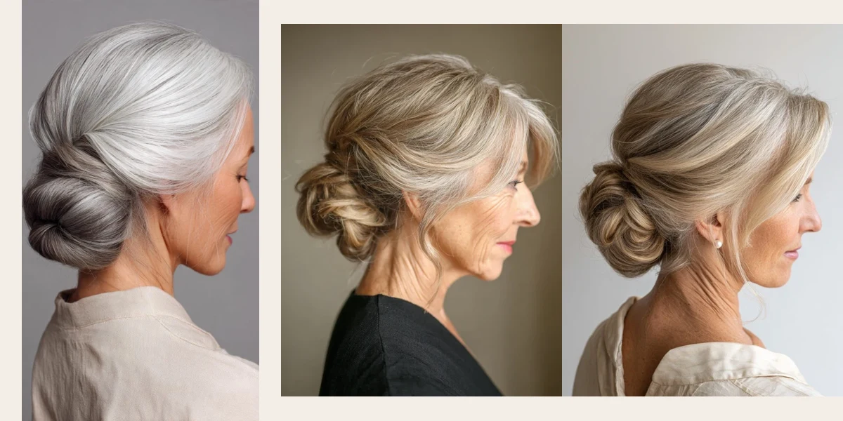 18 Low Winter Chignon Hairstyles for Women Over 70 That Are Easy to Pin - Featured