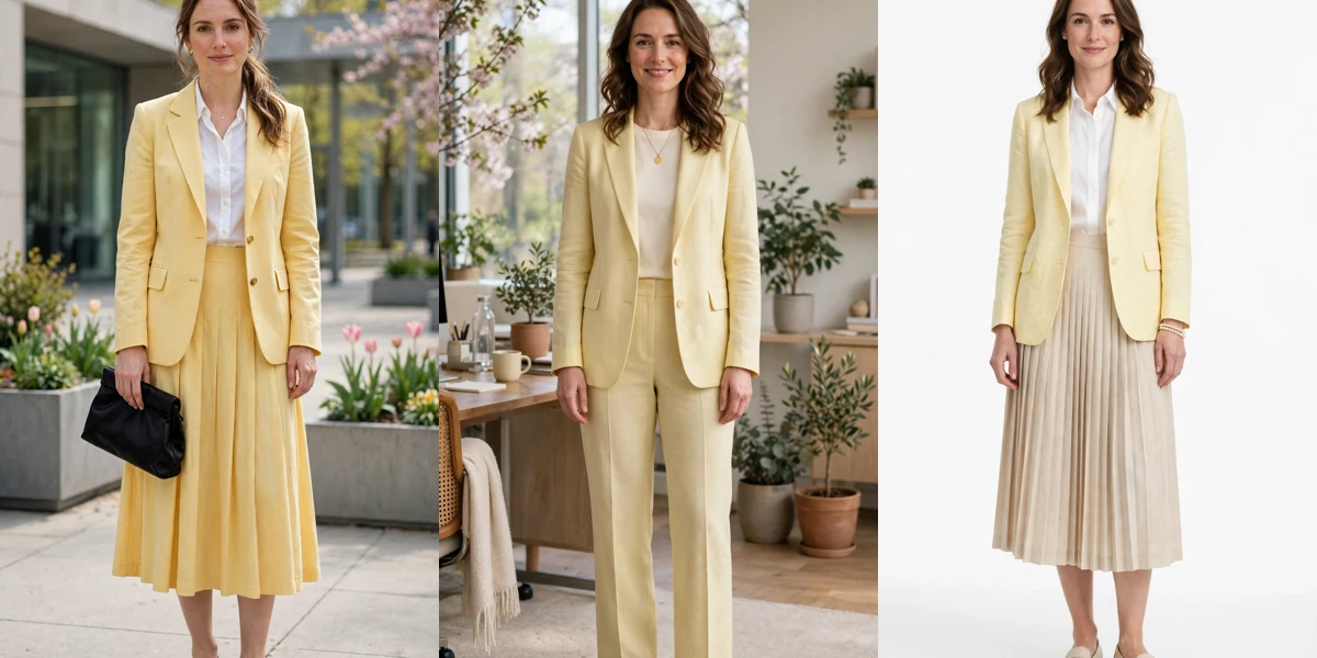 40 Butter Yellow Blazer Outfits for Spring Office Days That Are Chic, Fresh and Elegant
