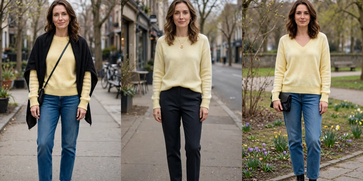 22 Butter Yellow Sweater Outfits for March Weekends That Are Chic, Fresh and Elegant