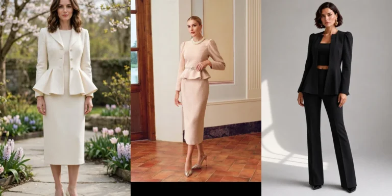 30 Peplum Jacket Outfits for Early Spring Weddings That Are Chic, Fresh and Elegant