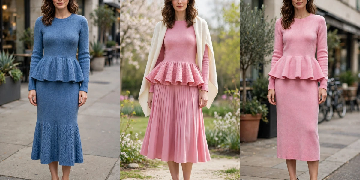 25 Peplum Knit Outfits for Spring Weekends That Are Chic, Fresh and Elegant