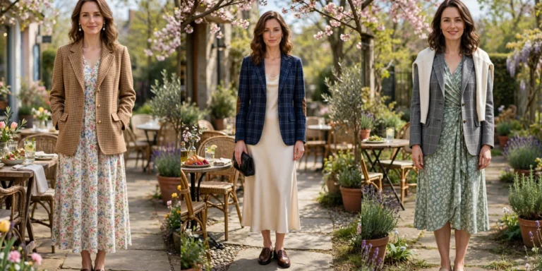 28 Professor Jacket Outfits with a Dress for Spring Lunches That Are Chic, Fresh and Elegant