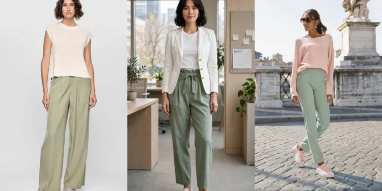 50 Sage Green Trouser Outfits for March Office Days That Are Fresh, Chic and Easy to Wear