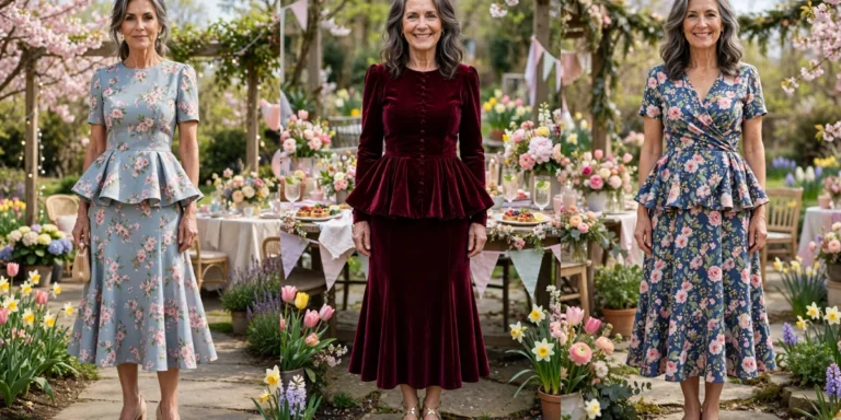 18 Women Over 50 Peplum Dress Outfits for Spring Parties That Are Fresh, Chic and Easy to Wear