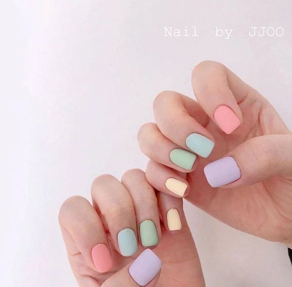 Matte Pastel Solid Square Nails for Late Winter