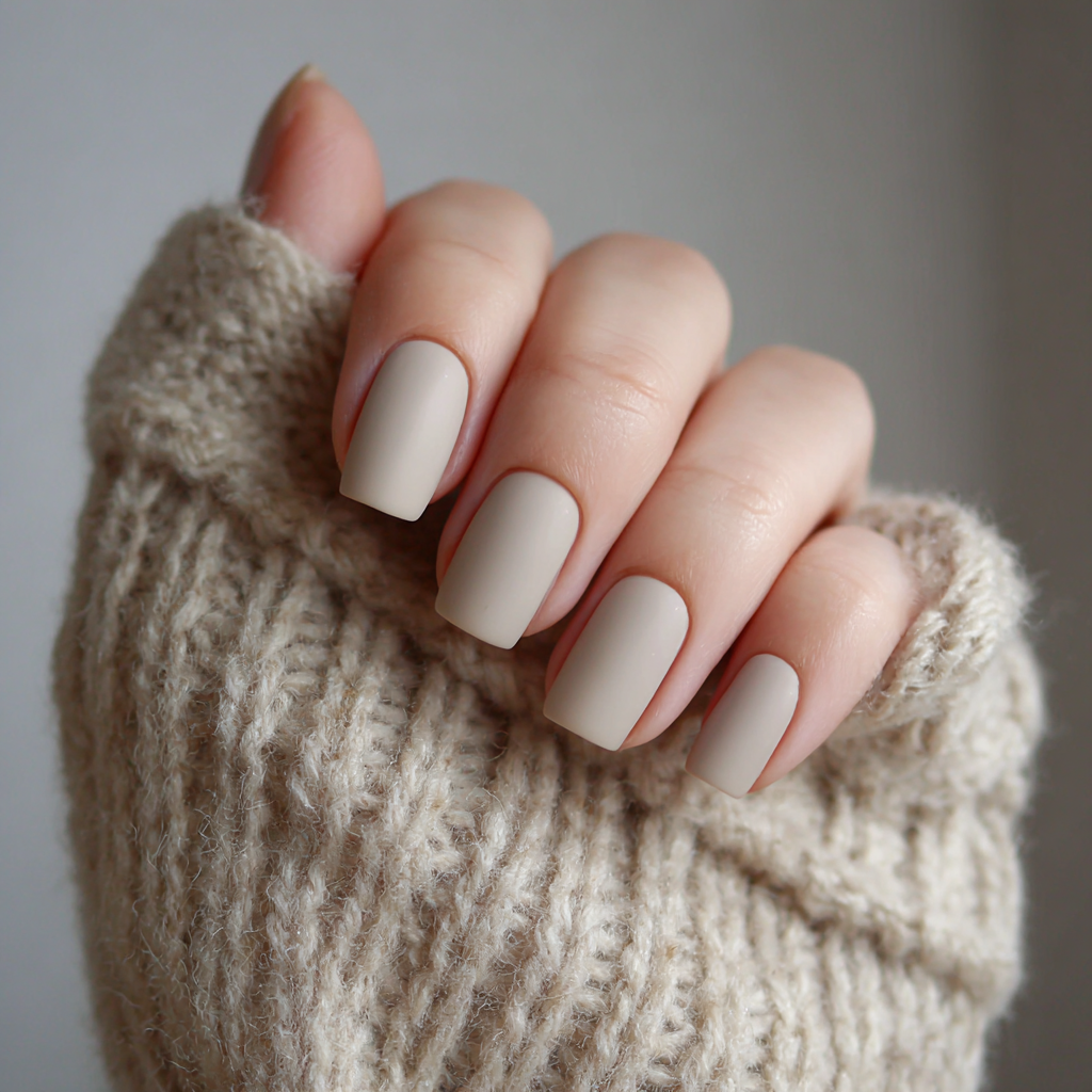 38 Matte Top Coat Jelly Nails for Winter Everyday Wear That Are Soft, Natural and Easy to Live With 33 Matte Taupe Oval Nails for Winter Everyday Wear