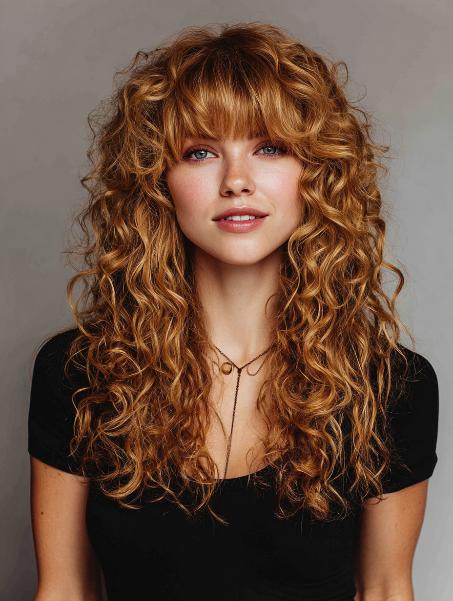 Natural Texture Spring Hairstyles For Curly Hair With Defined Curls With A Sleek Straight Finish, Long Soft Layers And Warm Chestnut Warmth
