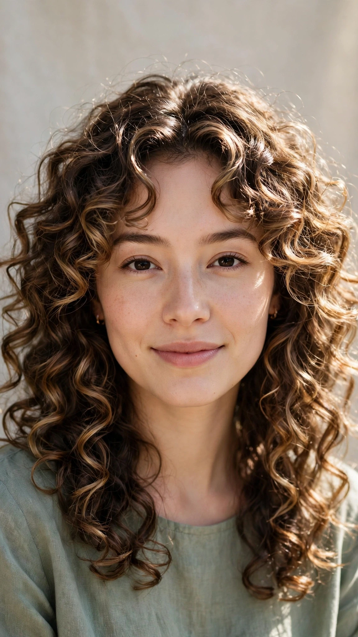 Natural Texture Spring Hairstyles For Curly Hair With Defined Curls With Silky Smooth Strands, Face-Framing Layers And Sunlit Dimension