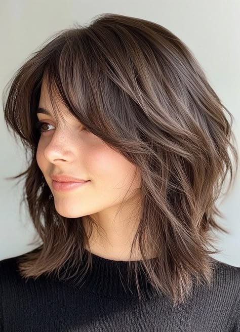 18 Natural texture spring hairstyles for fine hair with light volume That Are Chic, Fresh and Flattering 11 Natural Texture Spring Hairstyles For Fine Hair With Light Volume With Bouncy Volume At The Roots, Feathered Ends And Natural Brunette Depth