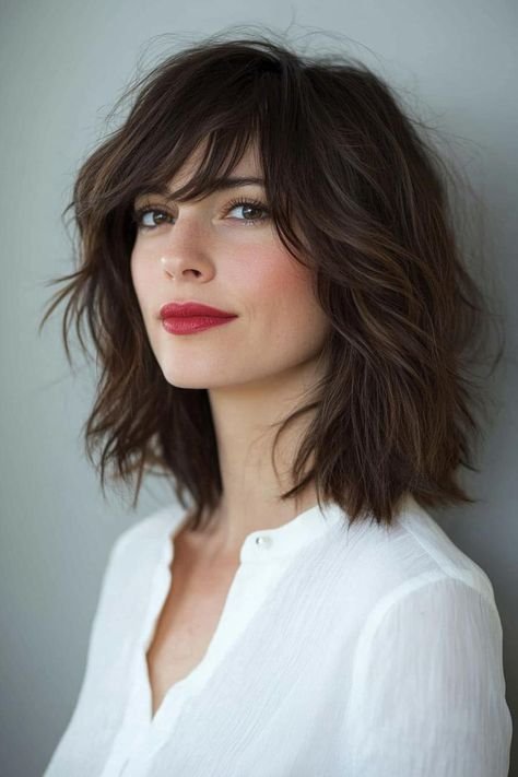 Natural Texture Spring Hairstyles For Thick Hair With A Layered Shape With Soft Waves, Feathered Ends And Sunlit Dimension