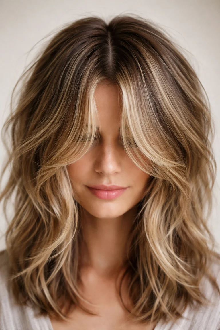 Natural Texture Spring Hairstyles For Thick Hair With A Layered Shape With Smooth Glossy Lengths, Face-Framing Layers And Delicate Blonde Dimension