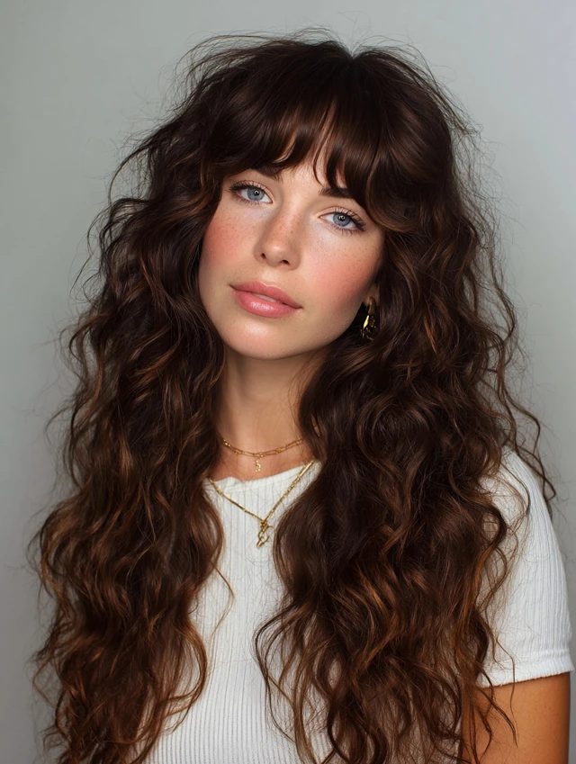 Natural Texture Spring Hairstyles For Wavy Hair With A Salt Spray Finish With Soft Waves, Graduated Layers And Soft Golden Pieces