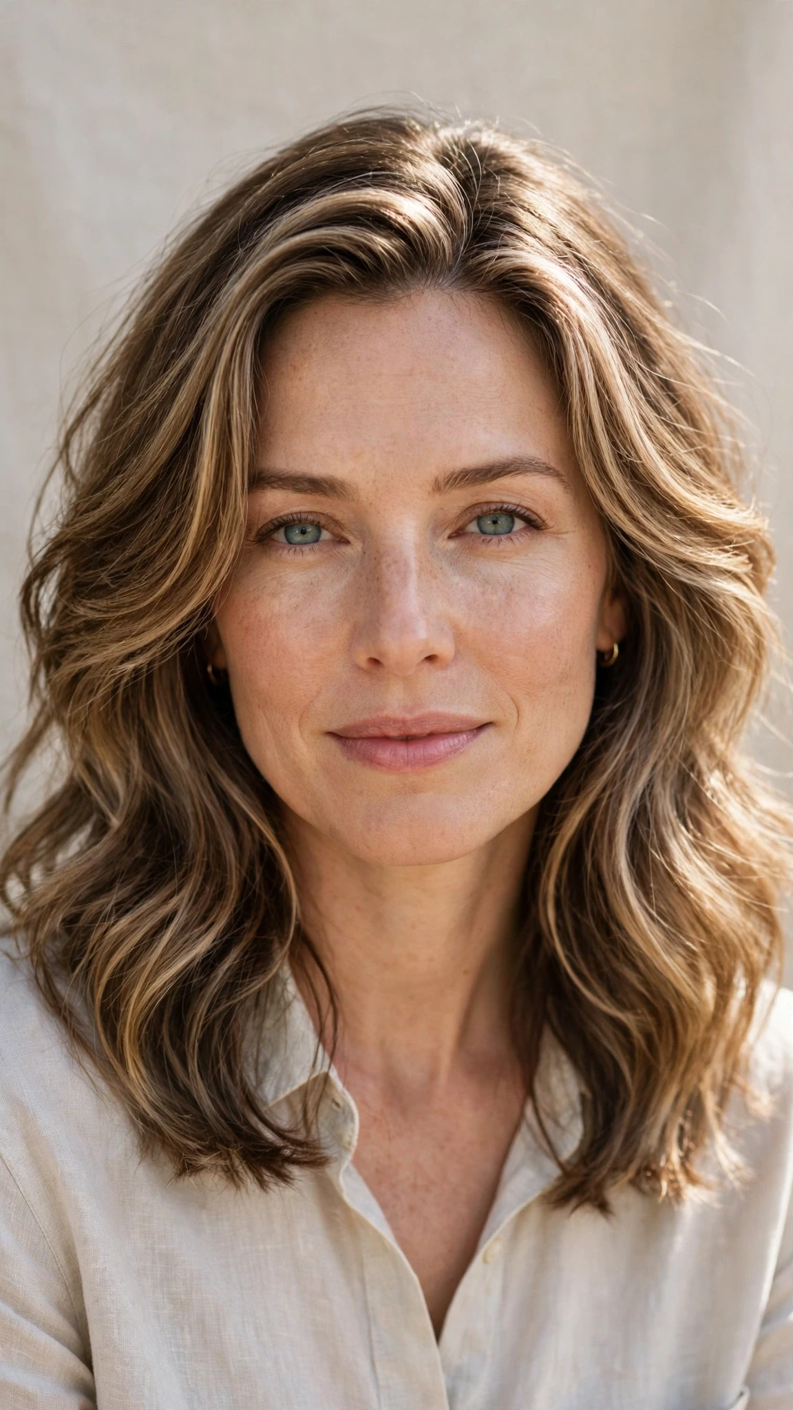 Natural Texture Spring Hairstyles For Wavy Hair With A Salt Spray Finish With A Polished Blowout, Blunt Ends With Soft Layers And Sunlit Dimension