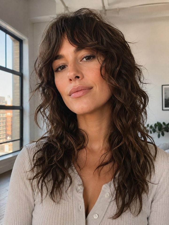 Natural Texture Spring Hairstyles For Wavy Hair With A Salt Spray Finish With Smooth Glossy Lengths, A Layered Shape That Moves And A Fresh Salon Shine