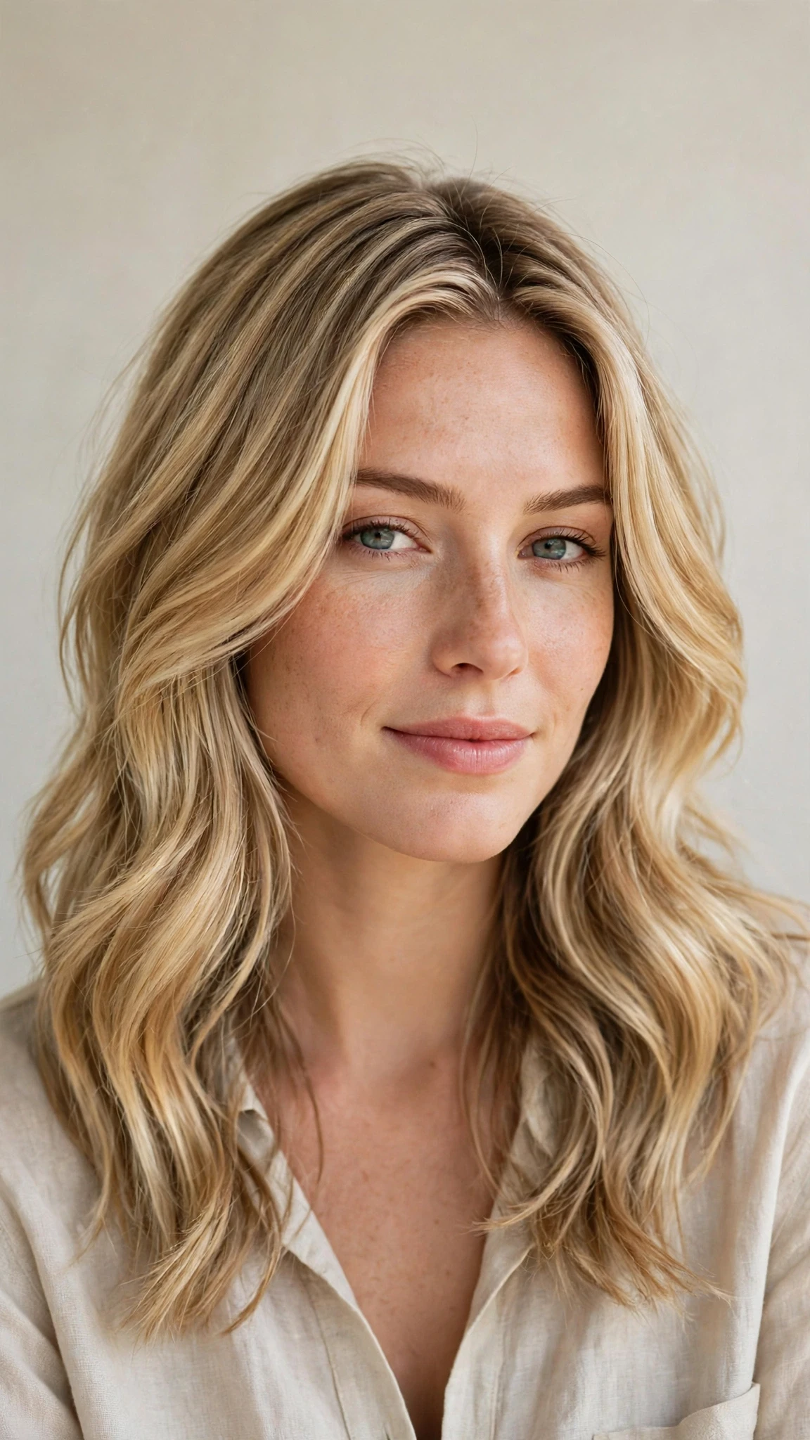 Natural Texture Spring Hairstyles With Air Dried Waves With Smooth Glossy Lengths, A Layered Shape That Moves And Honey Blonde Shine