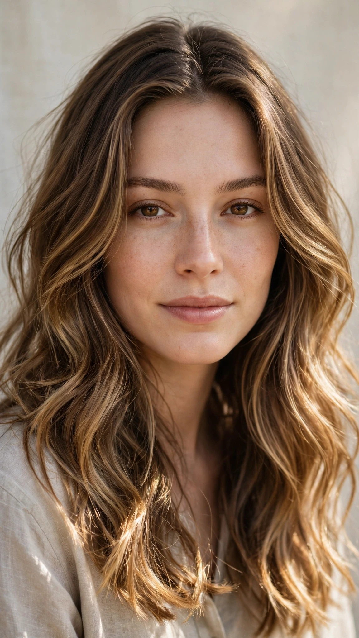 Natural Texture Spring Hairstyles With Air Dried Waves With Smooth Glossy Lengths, Feathered Ends And Soft Golden Pieces