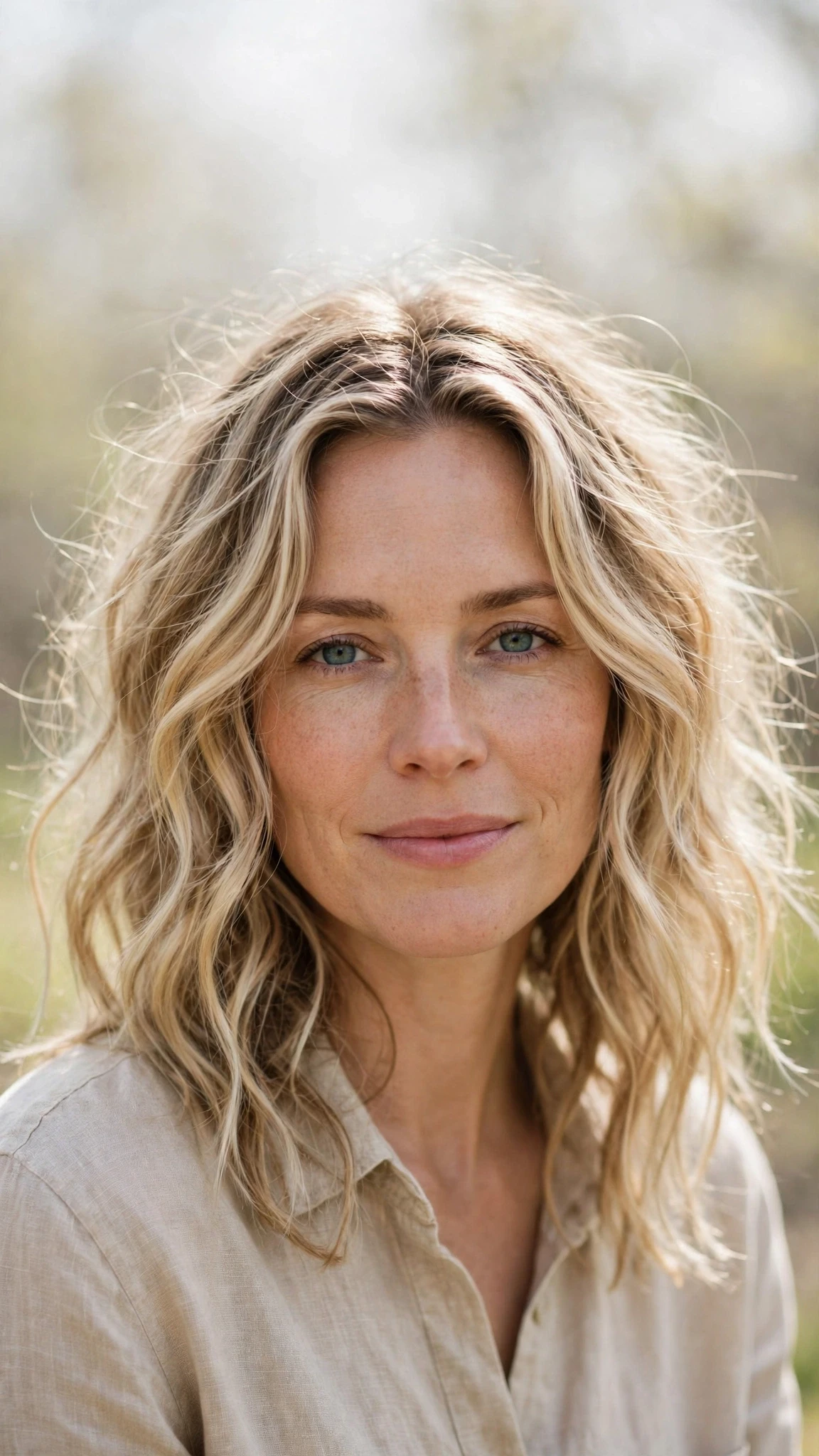 Natural Texture Spring Hairstyles With Air Dried Waves With A Relaxed Lived-In Wave, Wispy Pieces Around The Face And Delicate Blonde Dimension