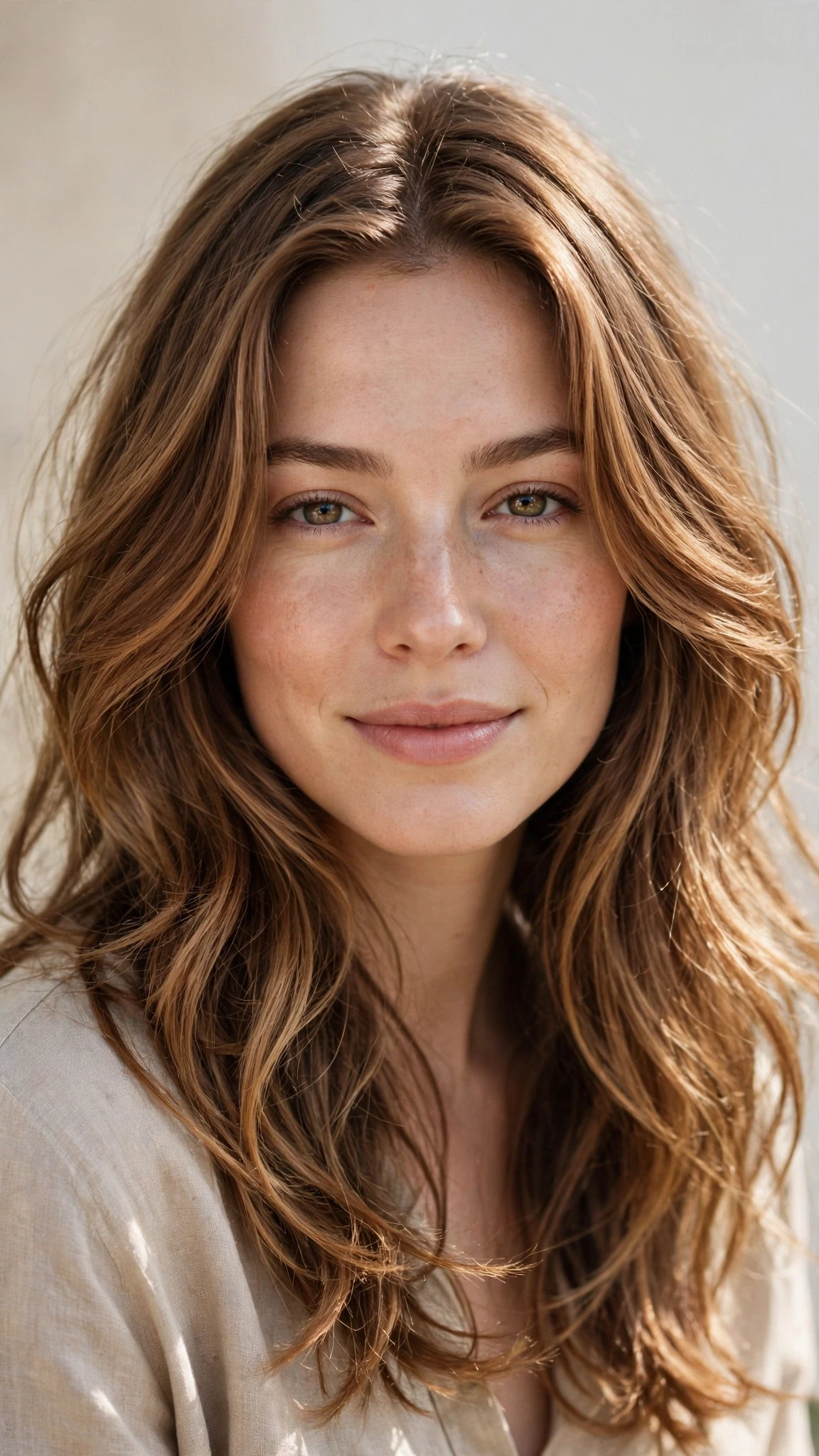 Natural Texture Spring Hairstyles With Air Dried Waves With Smooth Glossy Lengths, A Layered Shape That Moves And Warm Caramel Tones