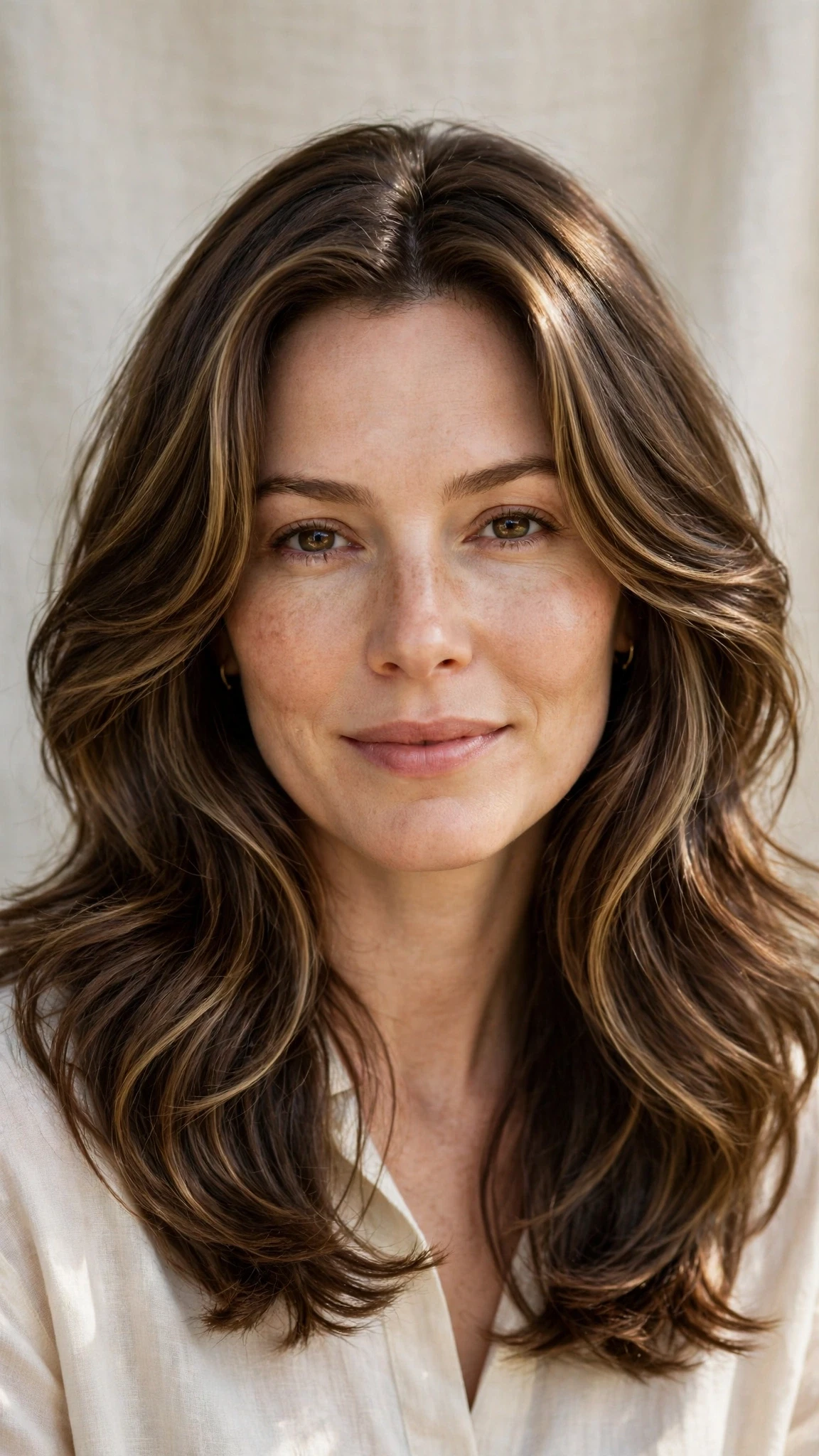 Natural Texture Spring Hairstyles With Air Dried Waves With A Polished Blowout, Blunt Ends With Soft Layers And A Glossy Shine Finish