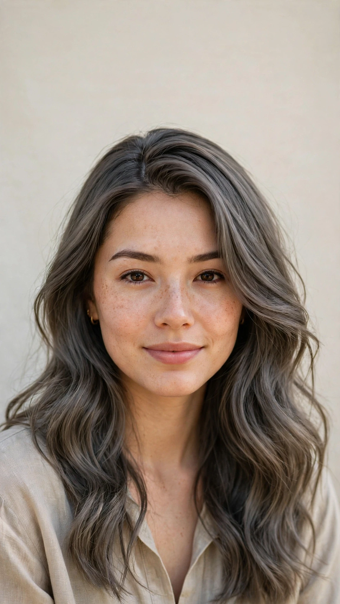 Natural Texture Spring Hairstyles With Air Dried Waves With Smooth Glossy Lengths, A Deep Side Part And Cool Ash Softness