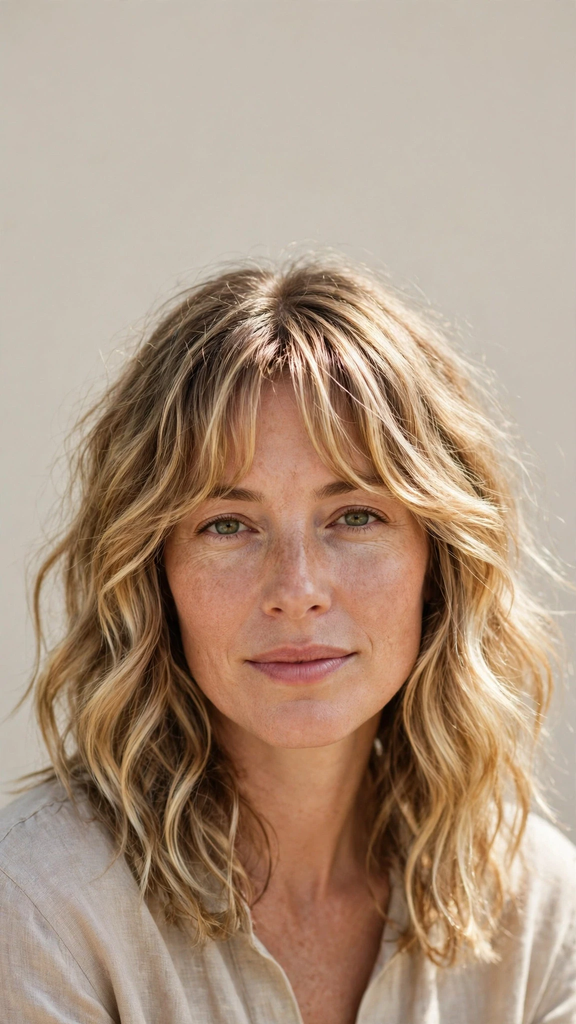 Natural Texture Spring Hairstyles With Air Dried Waves With A Relaxed Lived-In Wave, Curtain Pieces And Soft Golden Pieces