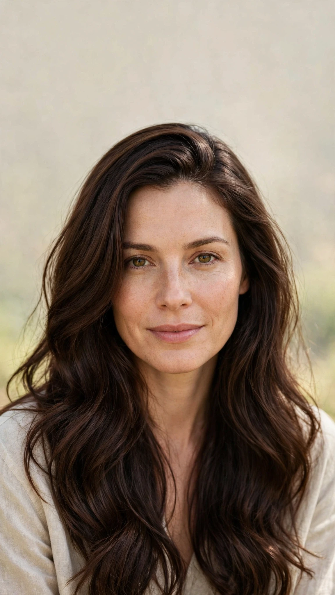 Natural Texture Spring Hairstyles With Air Dried Waves With Smooth Glossy Lengths, A Deep Side Part And Rich Chocolate Depth