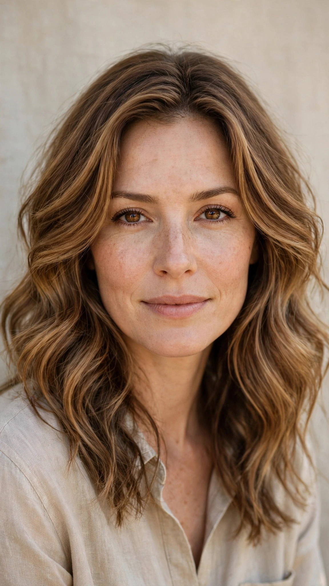 Natural Texture Spring Hairstyles With Air Dried Waves With Soft Waves, Graduated Layers And Warm Caramel Tones