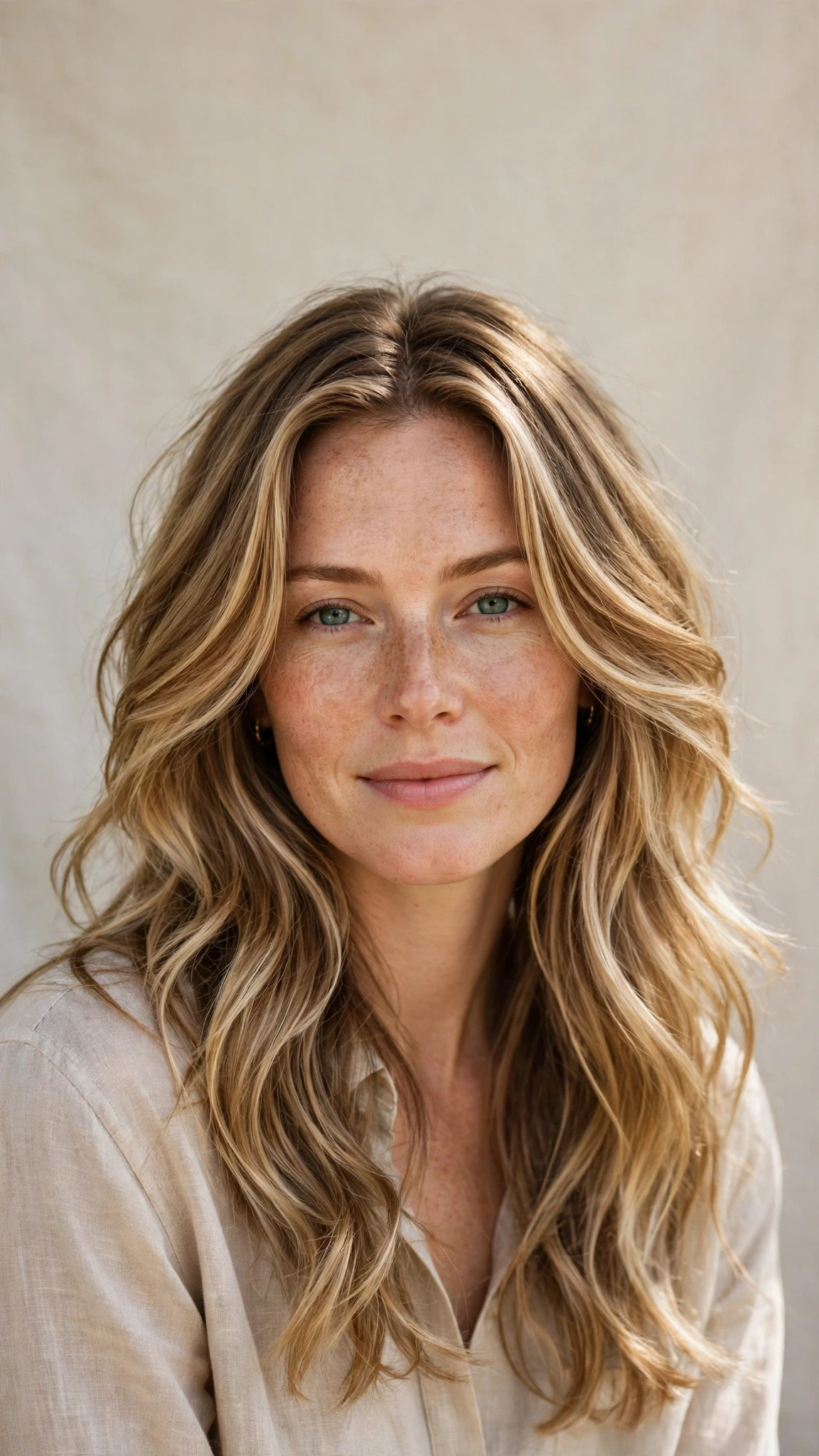 Natural Texture Spring Hairstyles With Air Dried Waves With Smooth Glossy Lengths, A Layered Shape That Moves And Soft Golden Pieces