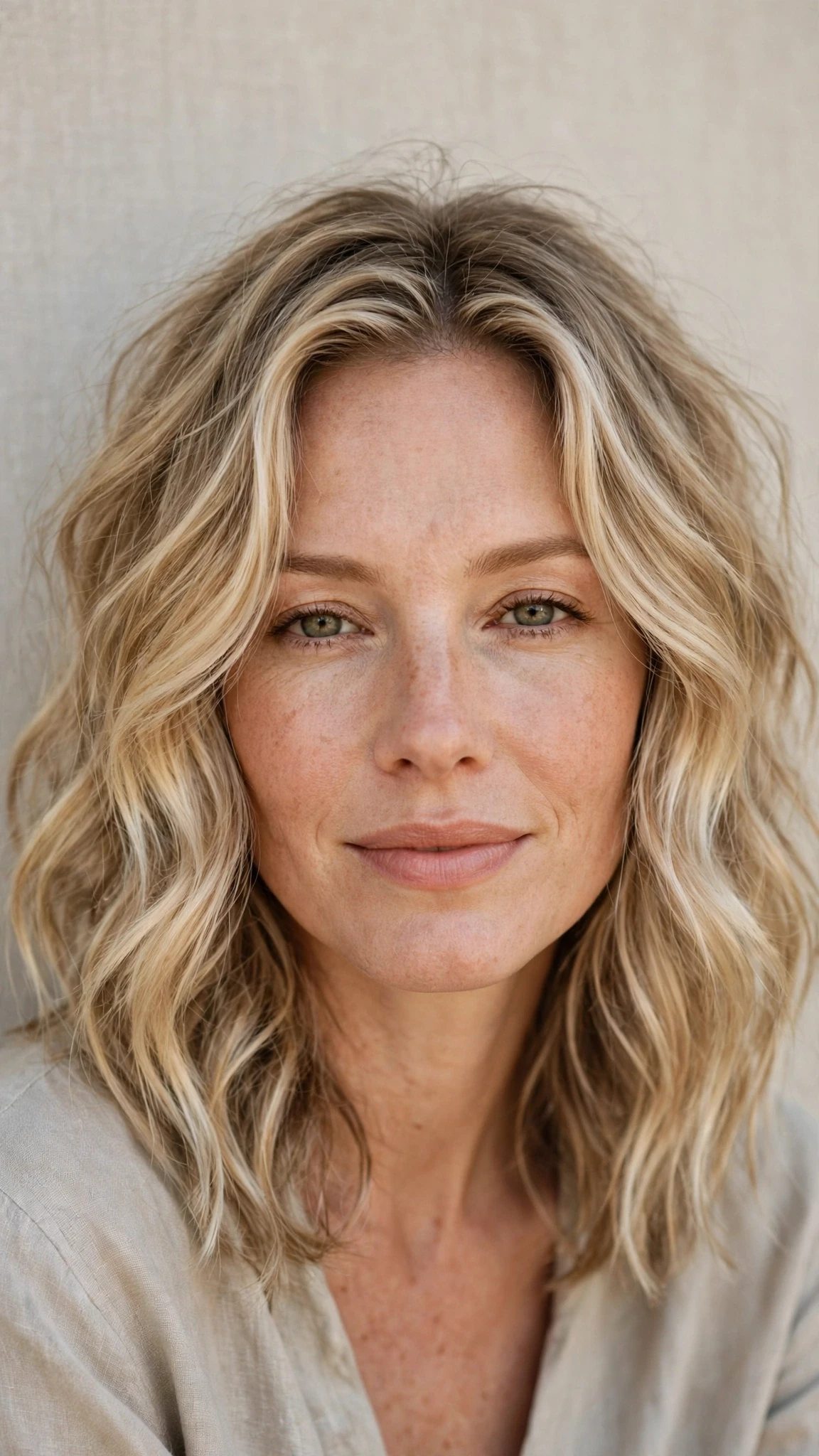 Natural Texture Spring Hairstyles With Air Dried Waves With A Relaxed Lived-In Wave, Subtle Internal Layers And Delicate Blonde Dimension