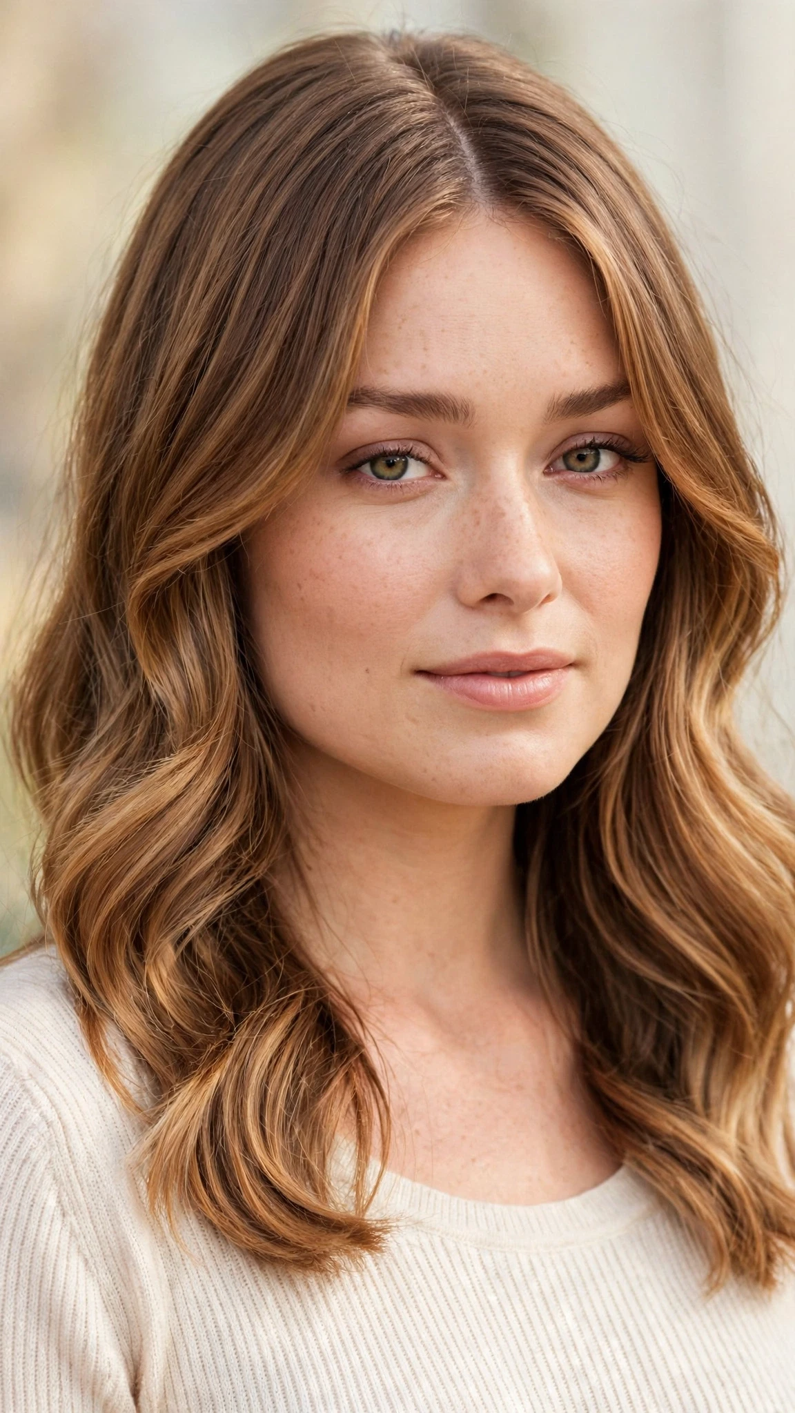 22 Olsen tuck hairstyles for spring with a middle part and glossy ends That Are Chic, Fresh and Flattering 14 Olsen Tuck Hairstyles For Spring With A Middle Part And Glossy Ends With Soft Bends And Flicked Ends, Wispy Pieces Around The Face And Warm Caramel Tones