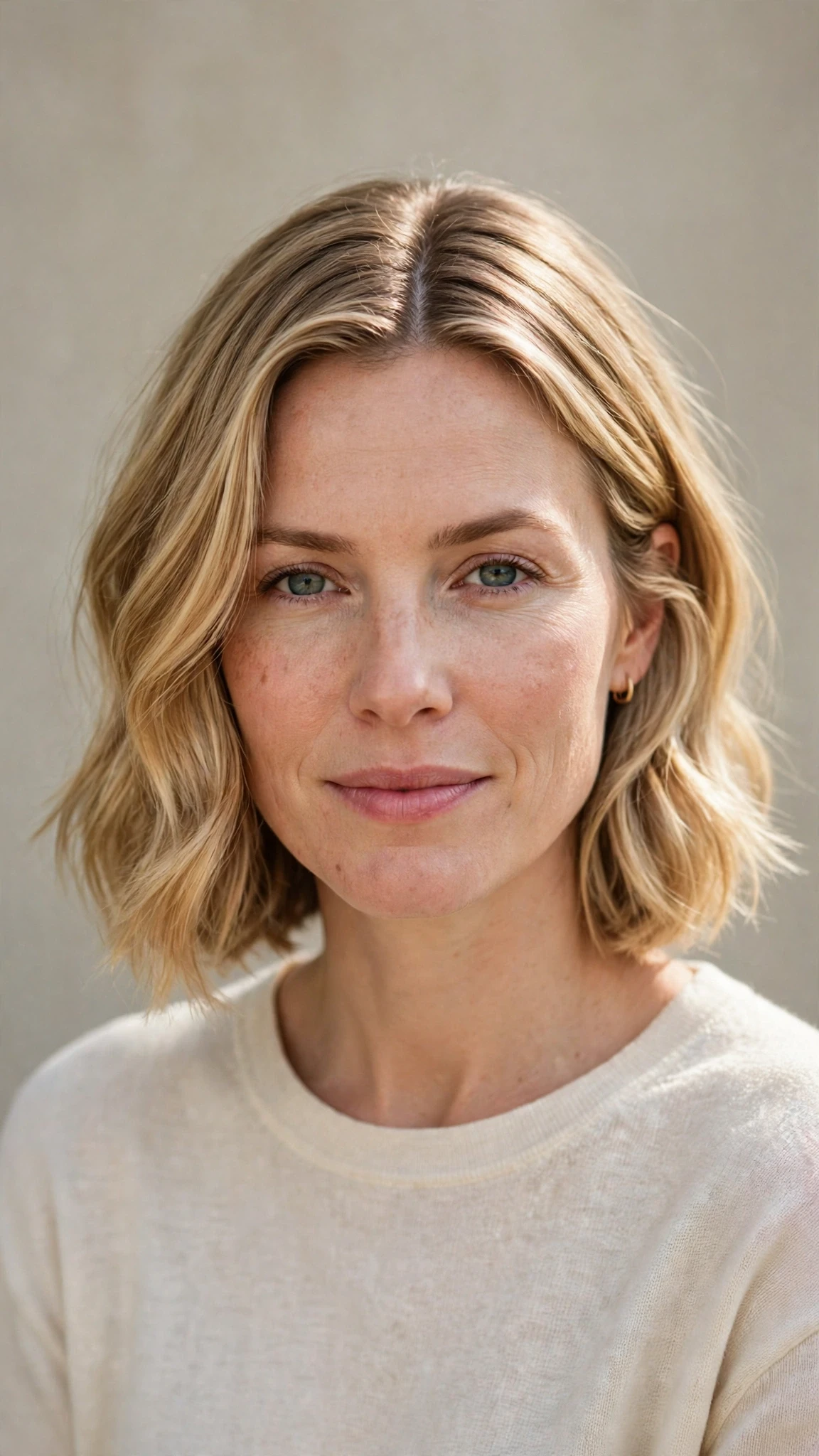 Olsen Tuck Hairstyles For Spring With A Sleek Bob And Minimal Styling With A Relaxed Lived-In Wave, A Centre Part With Soft Layers And Honey Blonde Shine