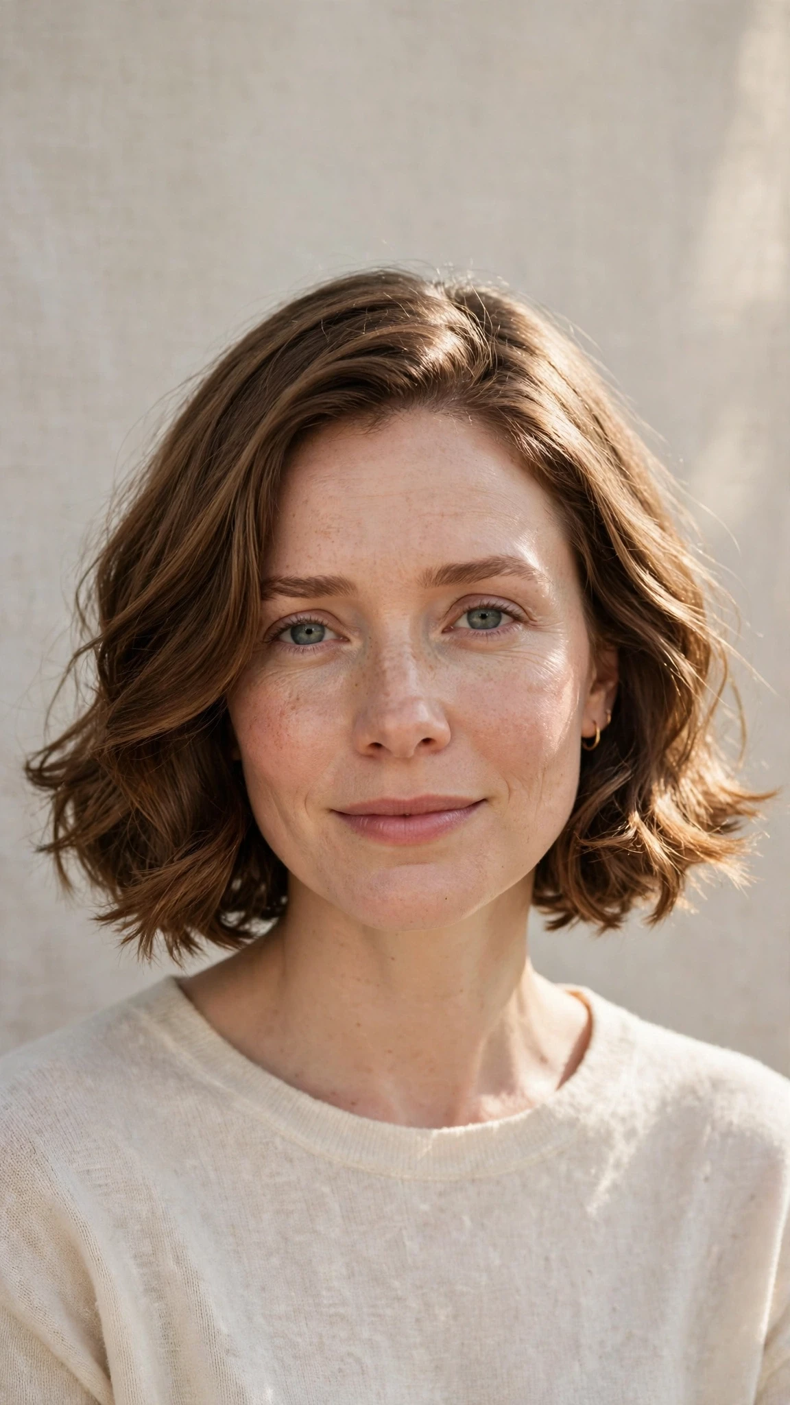 Olsen Tuck Hairstyles For Spring With A Sleek Bob And Minimal Styling With Soft Waves, Feathered Ends And Sunlit Dimension