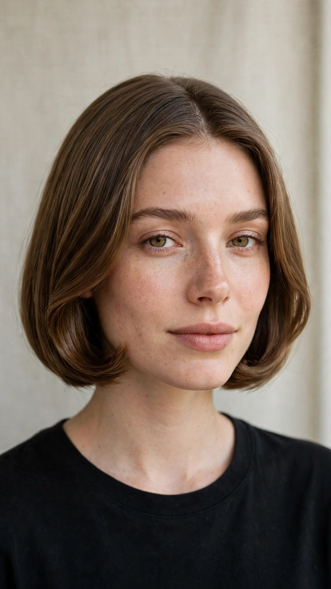 Olsen Tuck Hairstyles For Spring With A Sleek Bob And Minimal Styling With A Polished Blowout, Curtain Pieces And A Fresh Salon Shine