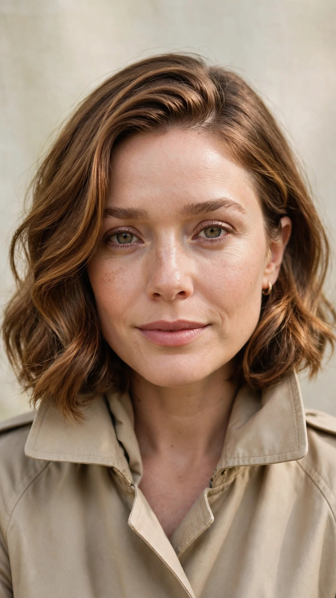 Olsen Tuck Hairstyles For Spring With A Sleek Bob And Minimal Styling With Soft Waves, A Deep Side Part And Warm Caramel Tones