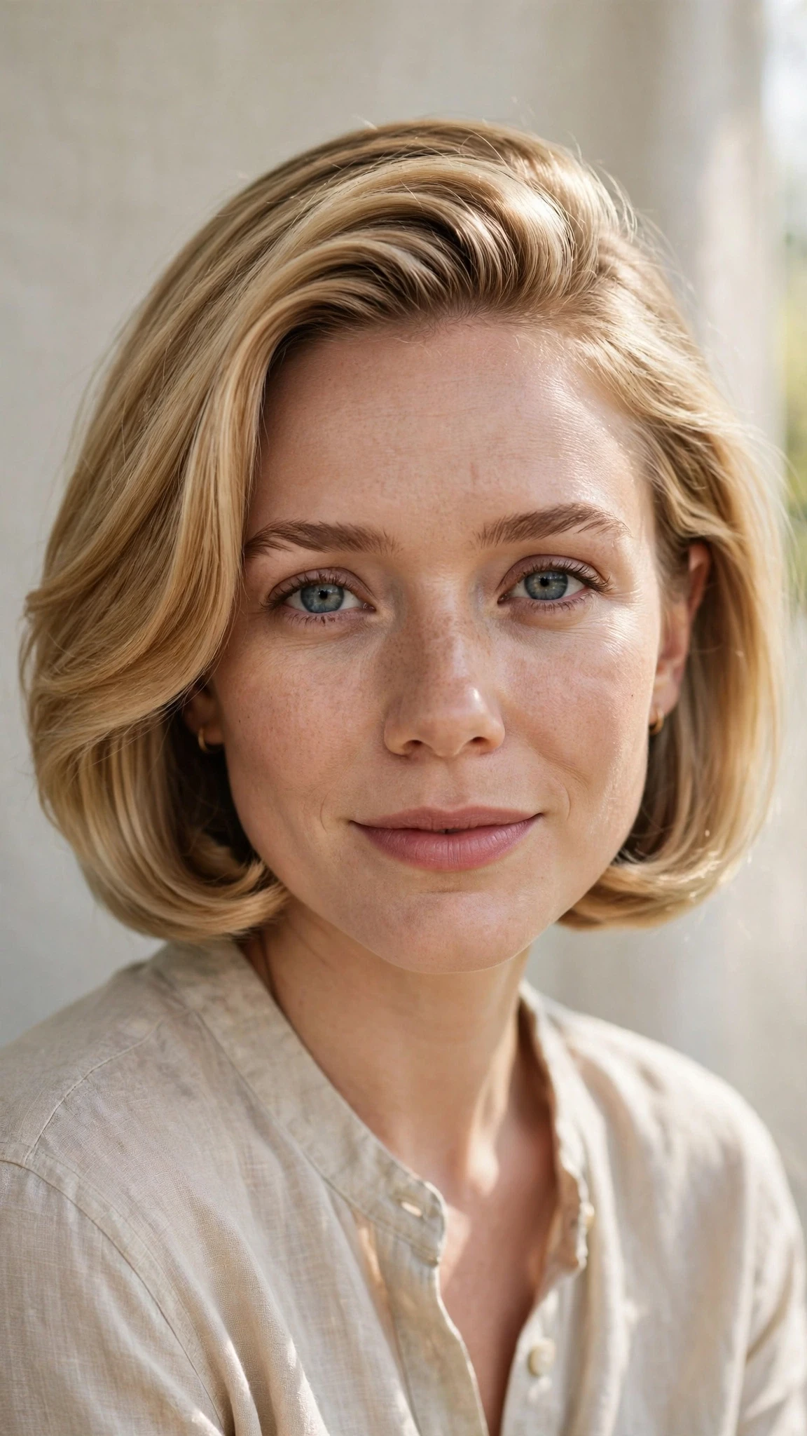 Olsen Tuck Hairstyles For Spring With A Sleek Bob And Minimal Styling With A Polished Blowout, Subtle Internal Layers And Honey Blonde Shine