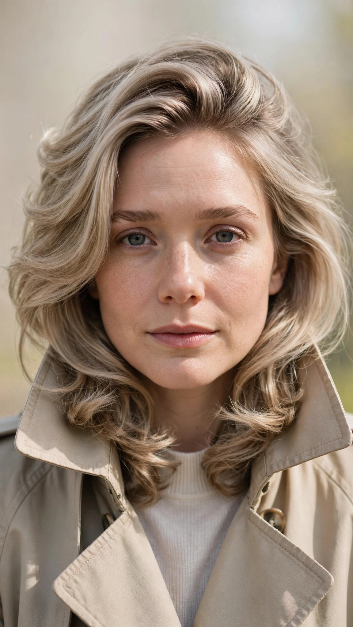 18 Olsen tuck hairstyles for spring with layered hair tucked into a collar That Are Chic, Fresh and Flattering 5 Olsen Tuck Hairstyles For Spring With Layered Hair Tucked Into A Collar With Bouncy Volume At The Roots, Feathered Ends And Cool Ash Softness