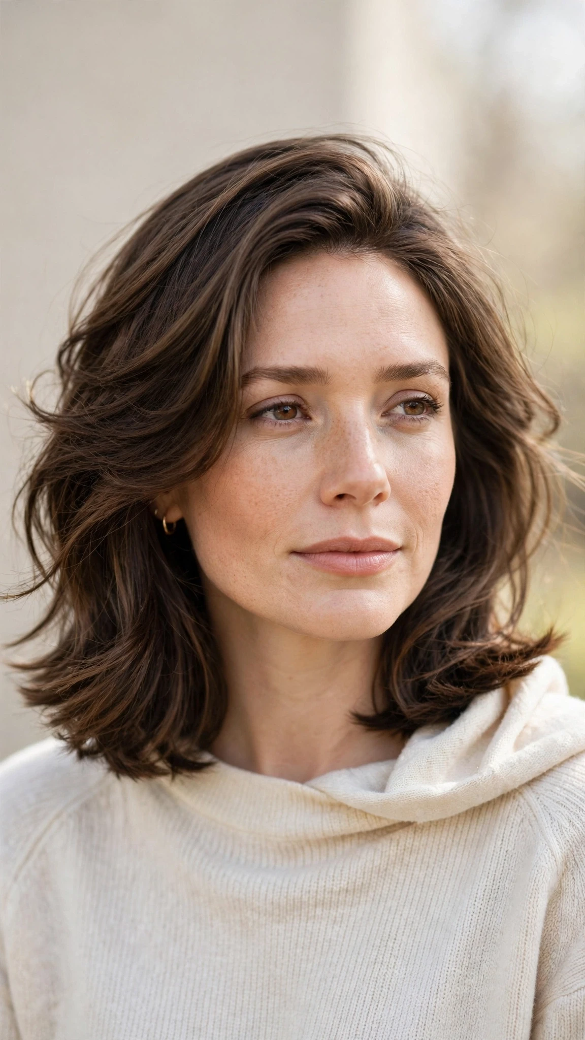Olsen Tuck Hairstyles For Spring With Soft Waves And A Tucked Finish With Delicate Natural Movement, Blunt Ends With Soft Layers And Natural Brunette Depth