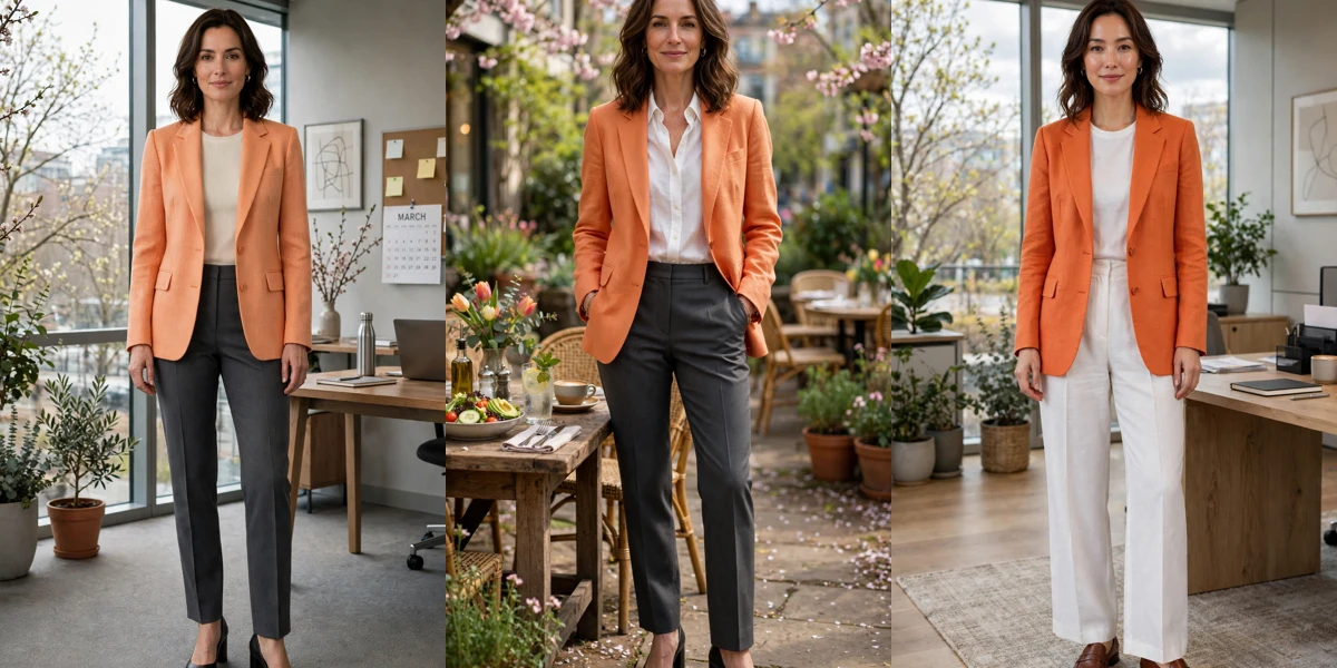 28 Orange Blazer Outfits for April Office Days That Are Fresh, Chic and Easy to Wear