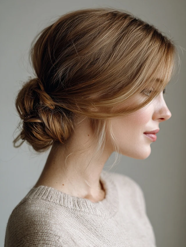 Pin-Curl Low Bun