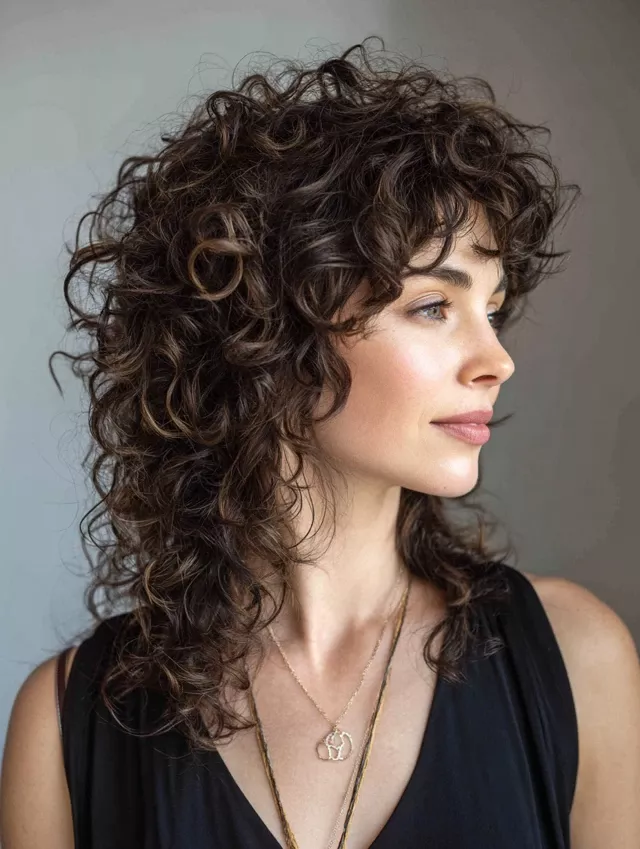 Relaxed Curly Layers With Natural Shine