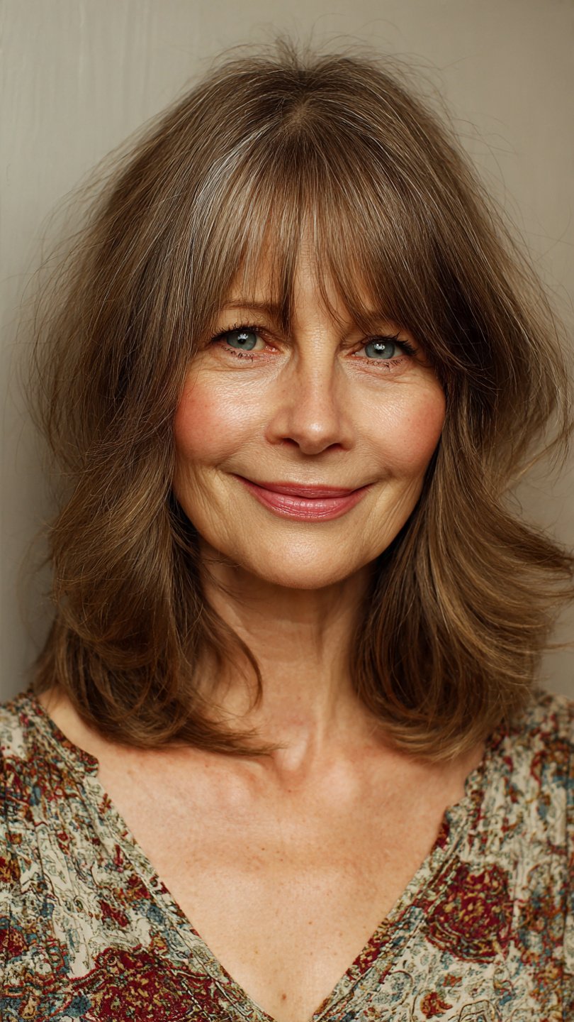 Smooth Blowout With Wispy Bangs