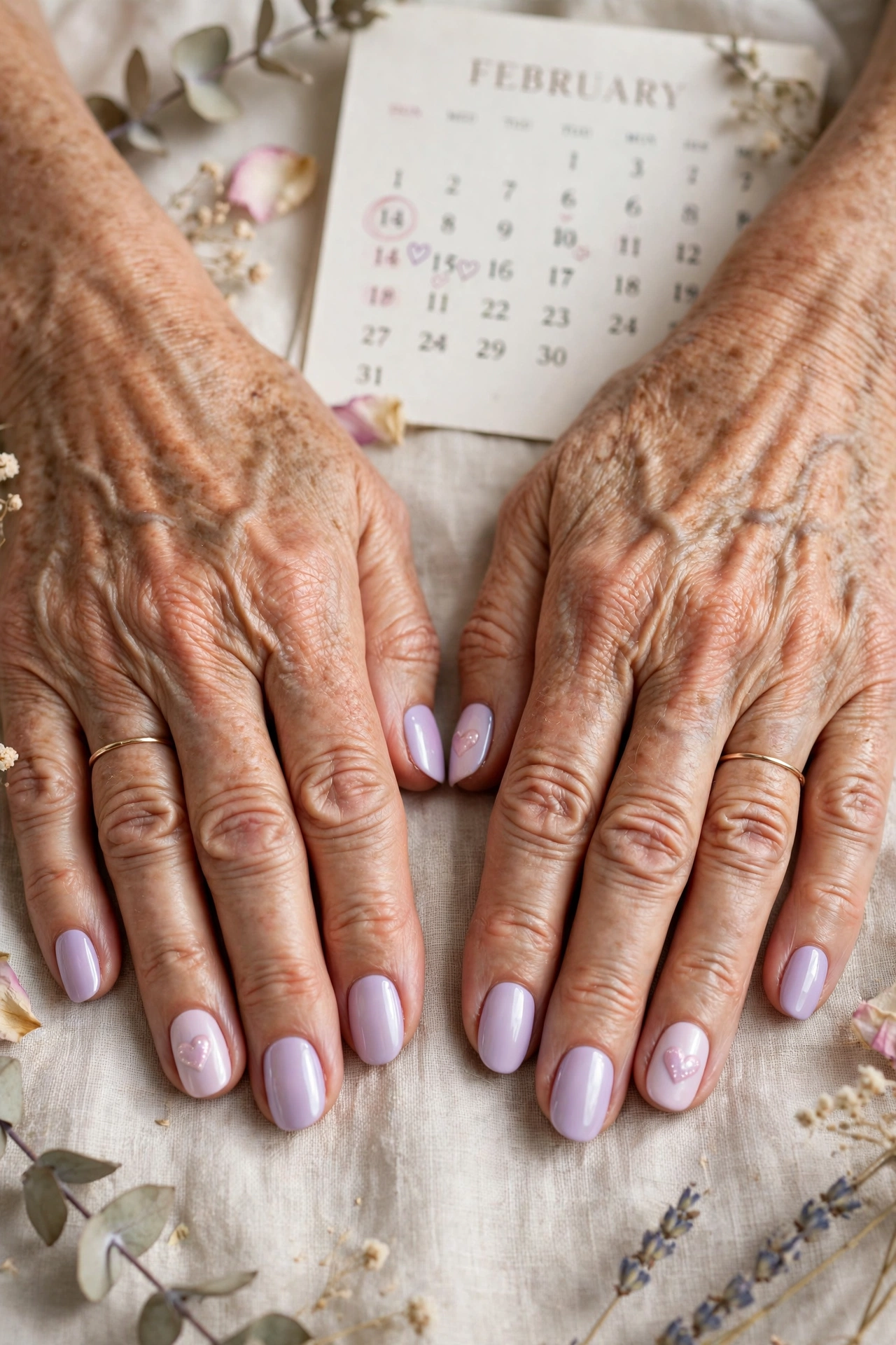 18 Pastel Valentine Accent Nails for Women over 50 for February Dates That Are Chic, Pretty and Easy to Wear 3 Pastel Lilac Pastel Valentine Accent Nails in Oval Shape with a Pearl Finish