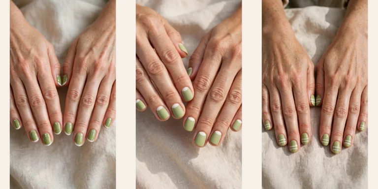 18 Pistachio Green Short Nails With White Accents for Spring Offices That Are Fresh, Chic and Easy to Wear