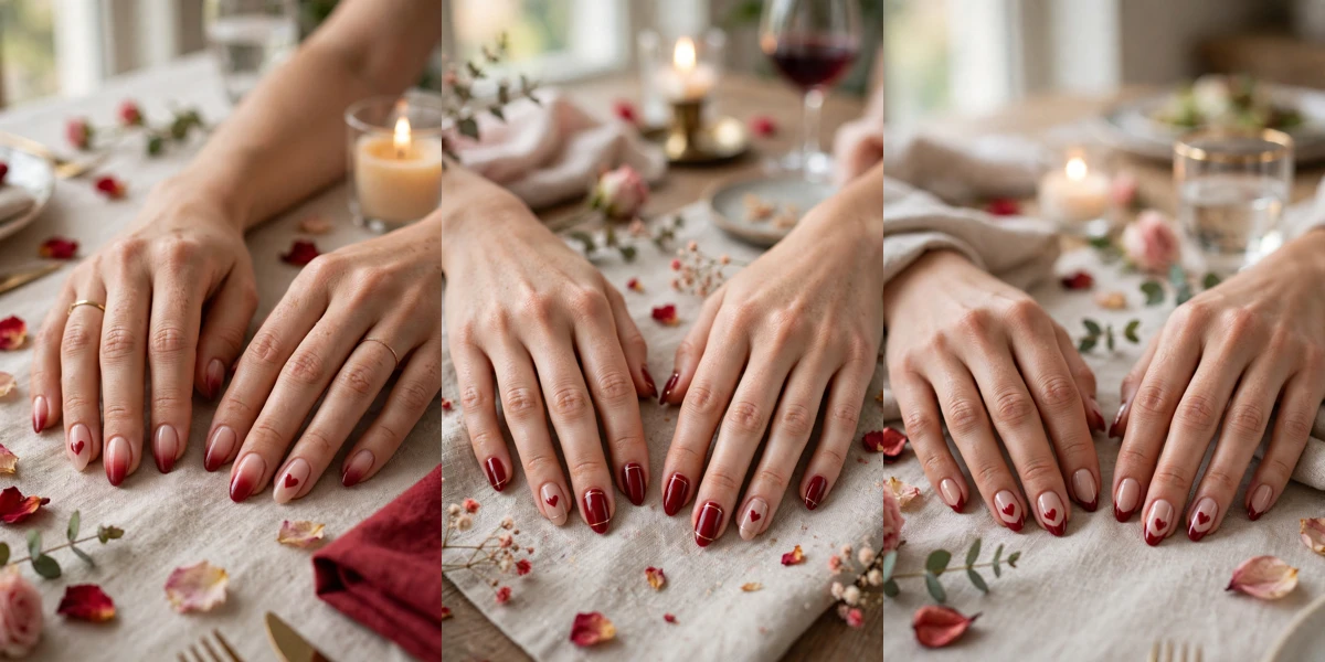 25 Red Heart Accent Nails for Valentine Dinners That Are Chic, Pretty and Easy to Wear