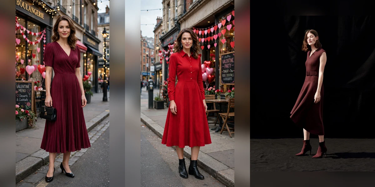 28 Red Midi Dress Outfits for Valentine Parties That Are Chic, Romantic and Easy to Wear