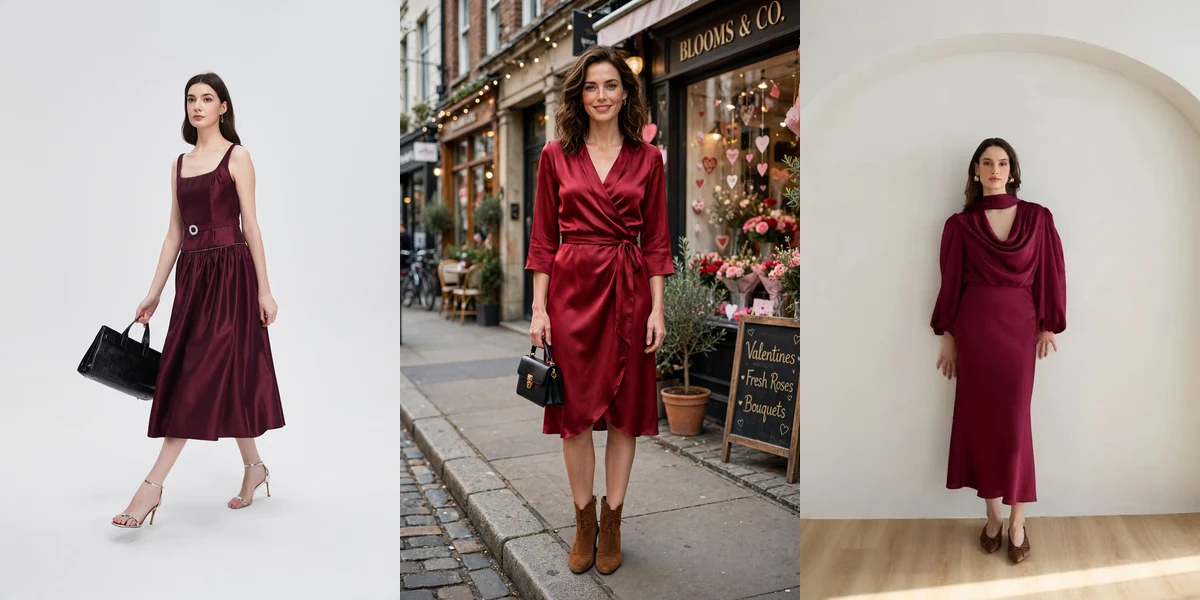 30 Red Satin Dress Outfits for Valentine Dates That Are Chic, Romantic and Easy to Wear